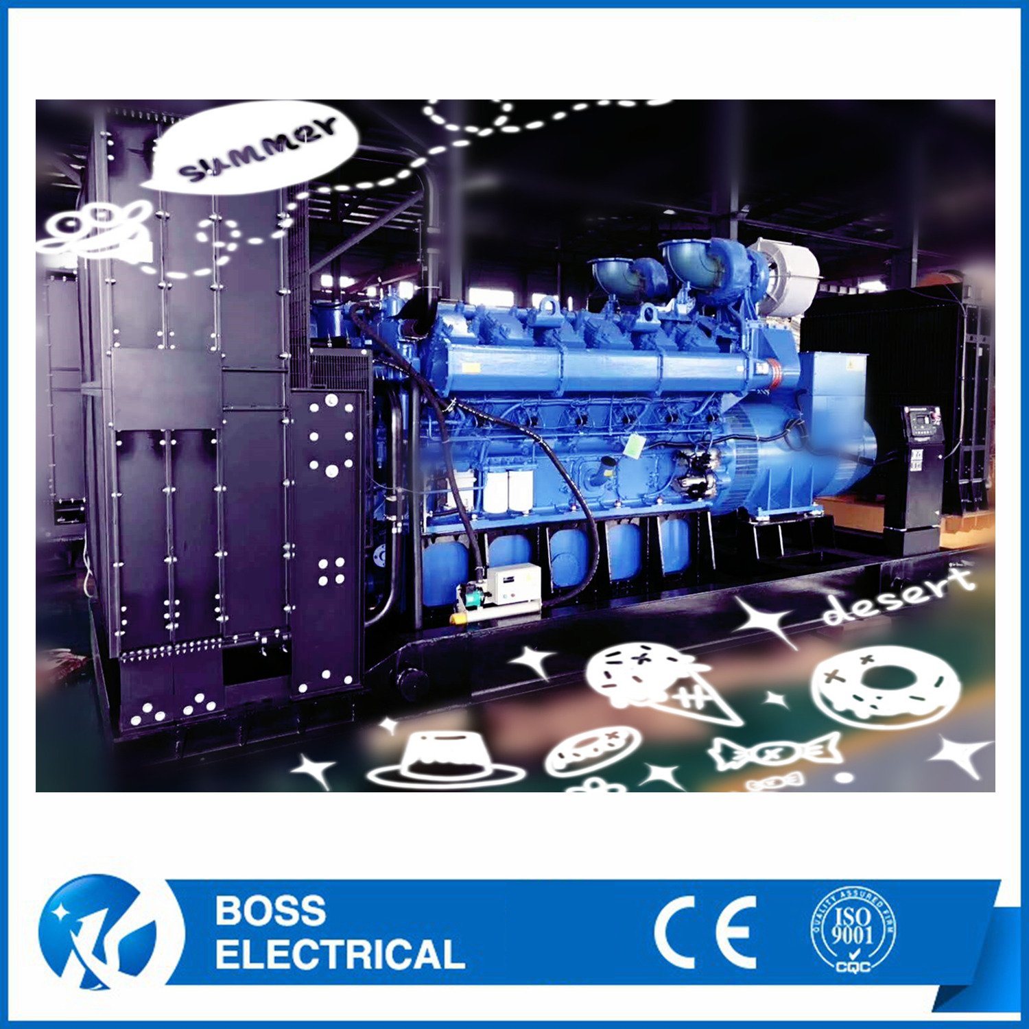 Yuchai Powered Electric 200kVA 160kw Generator Diesel with ATS