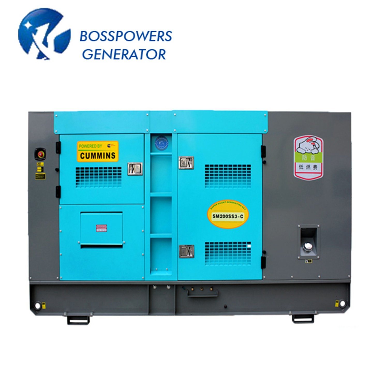 Water Cooled Heavy Duty 300kw 60Hz Industrial Generator Set with Silent Canopy