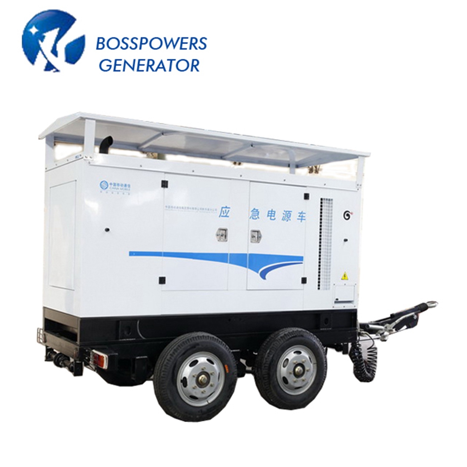 100kw 125kVA Outdoor Use Rainproof Portable Diesel Generators with Four-Wheel