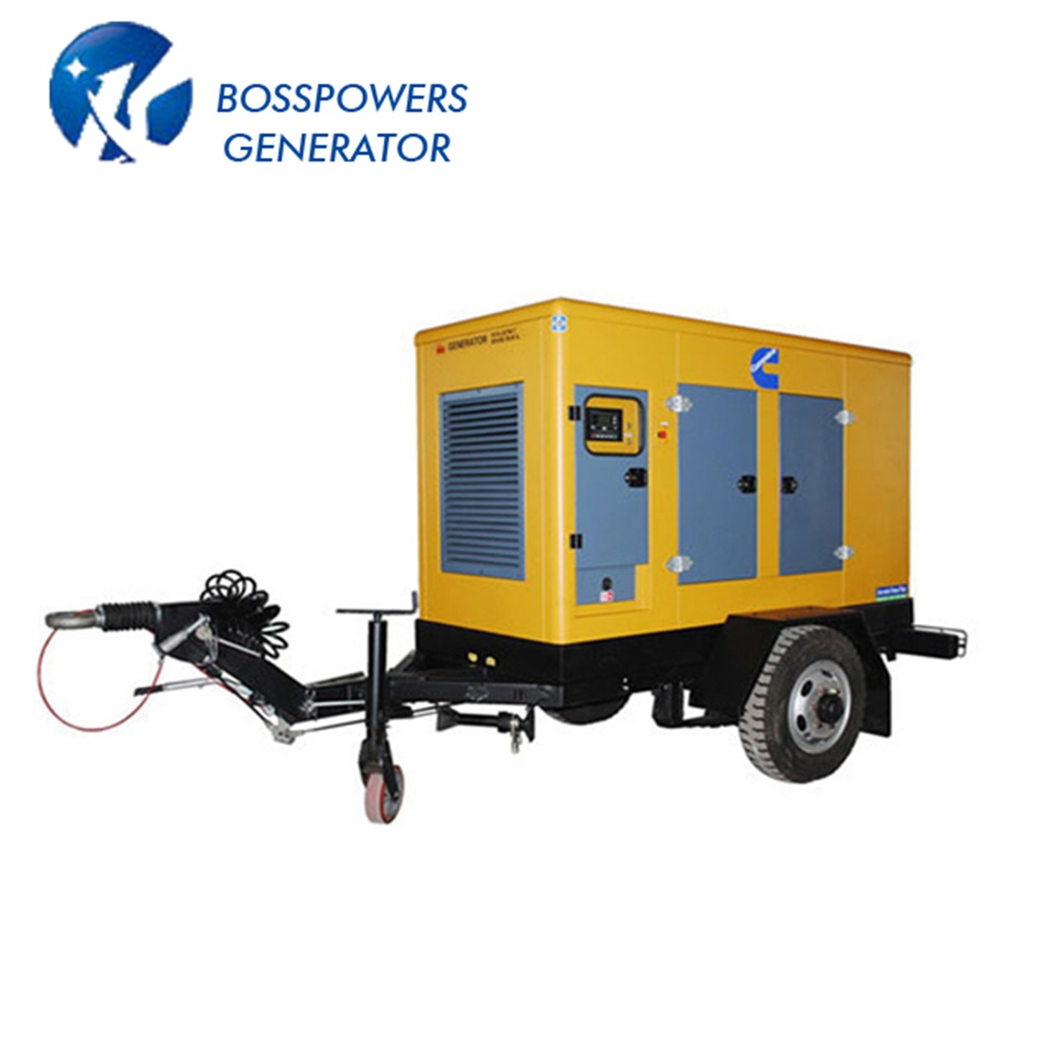 Four Wheels 24kw/30kVA Mobile Trailer Diesel Generator for Mining