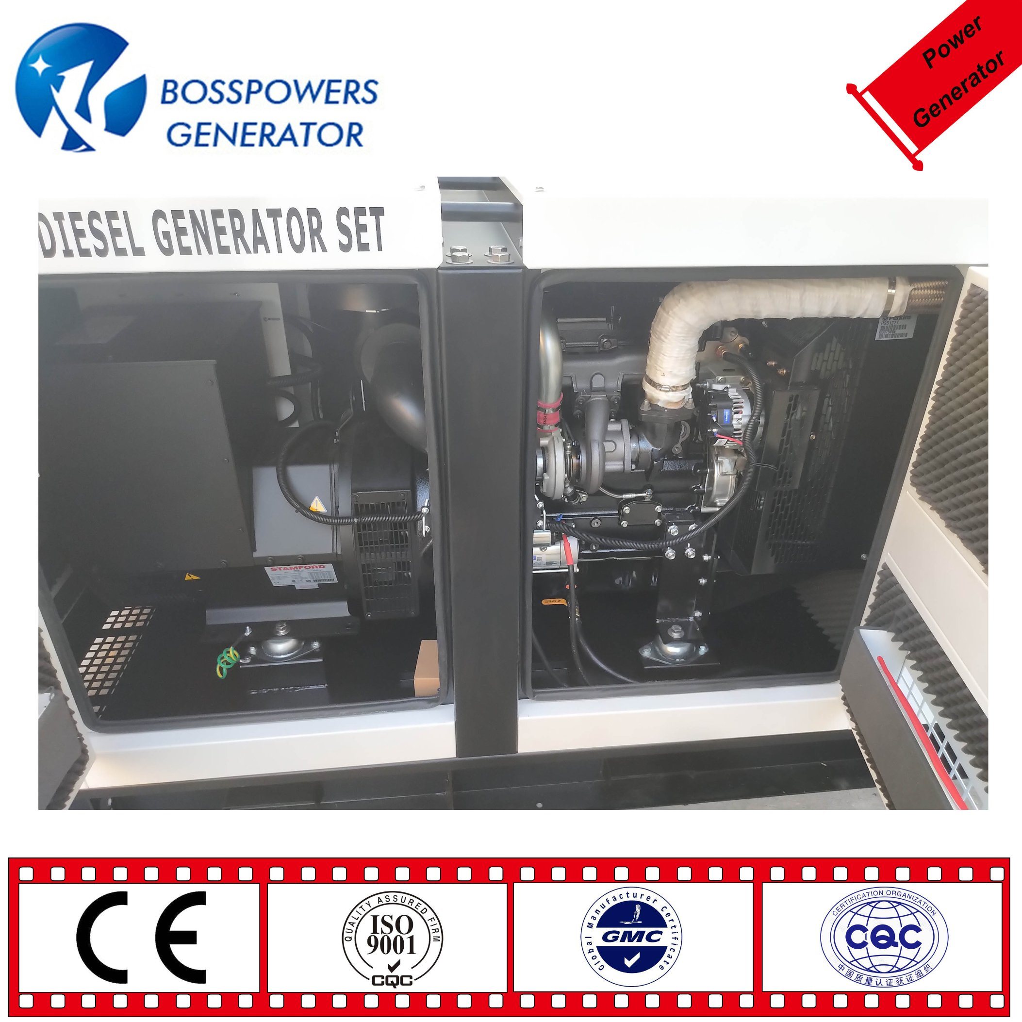 Boss Power Diesel Generator, Canopy/Slient Type, Power Range From 6kVA to 2500kVA, Cummins, Perkins, Isuzu, Doosan, Deutz, , Leroy Somer, Stamford.